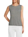 Saks Fifth Avenue Women's Solid 100% Cashmere Tank In Gray