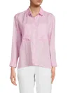 Saks Fifth Avenue Women's Solid 100% Linen Shirt In Natural