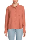 Saks Fifth Avenue Women's Solid Drop-shoulder Shirt In Baked Clay