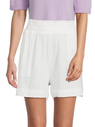 Saks Fifth Avenue Women's Solid Pull On Shorts In White