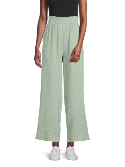Saks Fifth Avenue Women's Solid Straight-leg Pants In Coastal Blue