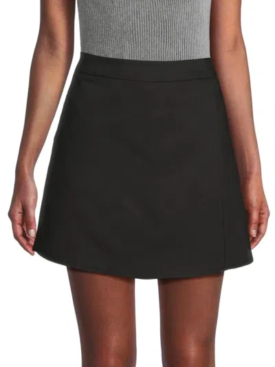 Saks Fifth Avenue Women's Solid Stretch Skort In Black