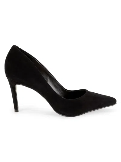 Saks Fifth Avenue Women's Solid Suede Pumps In Black