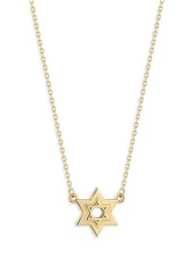 Saks Fifth Avenue Women's Star Of David 14k Yellow Gold Necklace