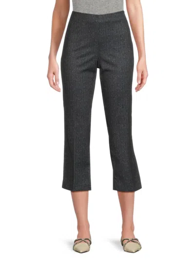 Saks Fifth Avenue Women's Stella Herringbone Cropped Pants In Black