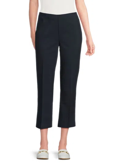 Saks Fifth Avenue Women's Stella Kick Flare-leg Crop Ponte Pants In Blue