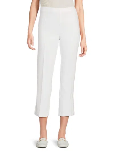 Saks Fifth Avenue Women's Stella Kick Flare-leg Crop Ponte Pants In White