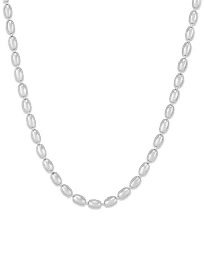 Saks Fifth Avenue Women's Sterling Silver 3mm Barrel Chain Necklace In Metallic