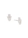 Saks Fifth Avenue Women's Sterling Silver & 0.17 Tcw Diamond Hamsa Stud Earrings In Silver