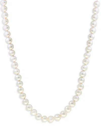 Saks Fifth Avenue Women's Sterling Silver & 6-7mm Potato Shape Freshwater Pearl Necklace In White Gold