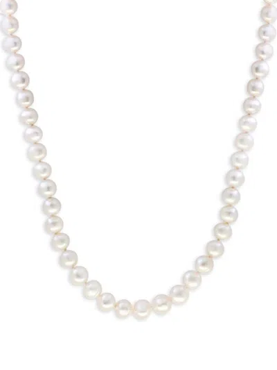 Saks Fifth Avenue Women's Sterling Silver & Freshwater Pearl Necklace In White