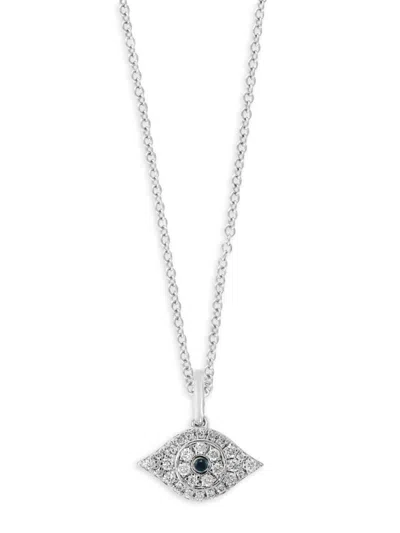 Saks Fifth Avenue Women's Sterling Silver, Diamond & Sapphire Eye Necklace