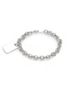 SAKS FIFTH AVENUE WOMEN'S STERLING SILVER DOG TAG CABLE BRACELET