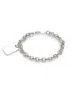 Saks Fifth Avenue Women's Sterling Silver Dog Tag Cable Bracelet In Silver