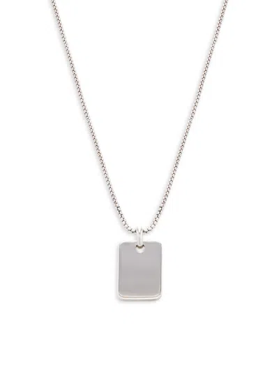 Saks Fifth Avenue Women's Sterling Silver Dog Tag Pendant Necklace