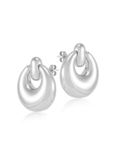 Saks Fifth Avenue Women's Sterling Silver Doorknocker Stud Earrings