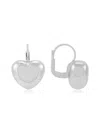 Saks Fifth Avenue Women's Sterling Silver Heart Drop Earrings In Silver
