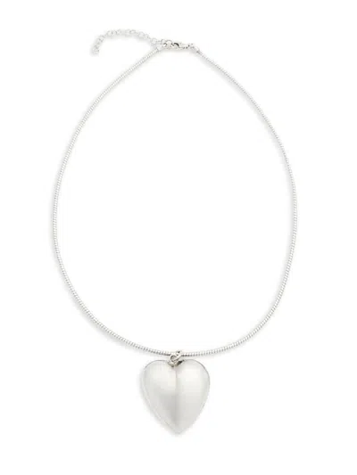 Saks Fifth Avenue Women's Sterling Silver Heart Pendant Necklace/20"