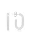 Saks Fifth Avenue Women's Sterling Silver J Hoop Earrings In Silver