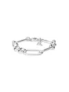 Saks Fifth Avenue Women's Sterling Silver Paperclip & Rolo Link Chain Bracelet In Silver