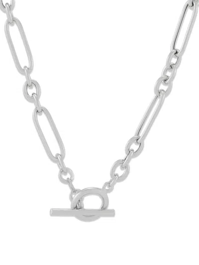 Saks Fifth Avenue Women's Sterling Silver Paperclip Chain Necklace In Metallic