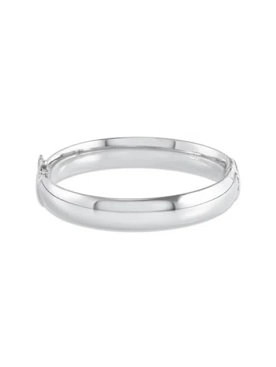 Saks Fifth Avenue Women's Sterling Silver Polished 12mm Hollow Hinge Bangle