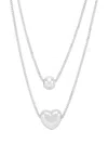 Saks Fifth Avenue Women's Sterling Silver Puff Heart & Bead Double-layer Pendant Necklace