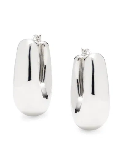 Saks Fifth Avenue Women's Sterling Silver Puffy Hoop Earrings