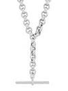 Saks Fifth Avenue Women's Sterling Silver Rolo Lariat Pendant Necklace In Metallic