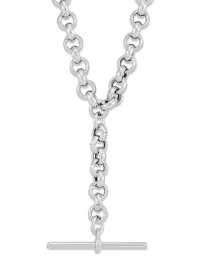 Saks Fifth Avenue Women's Sterling Silver Rolo Lariat Pendant Necklace In Metallic