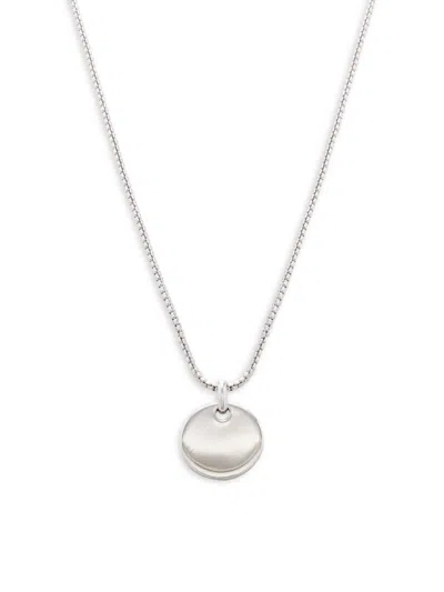 Saks Fifth Avenue Women's Sterling Silver Round Pendant Necklace In Metallic