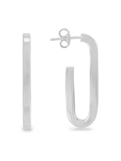 Saks Fifth Avenue Women's Sterling Silver Three-quarter Hoop Earrings