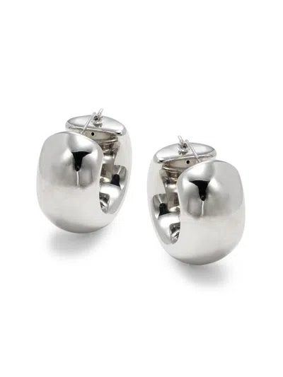 Saks Fifth Avenue Women's Sterling Silver Wide Hoop Earrings