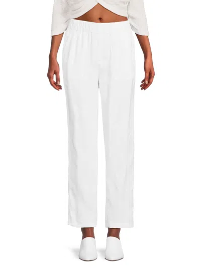 Saks Fifth Avenue Women's Straight Leg Pants In White