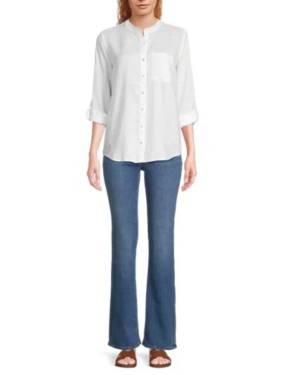 Saks Fifth Avenue Women's Striped 100% Linen Relaxed-fit Shirt