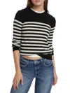 Saks Fifth Avenue Women's Striped Cashmere Sweater In Black White