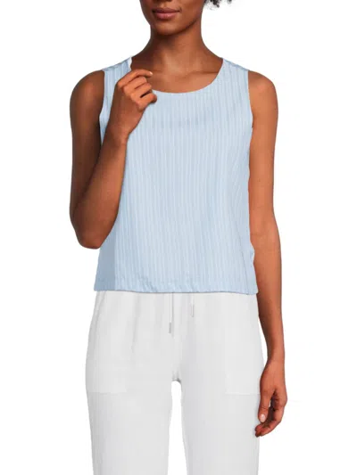 Saks Fifth Avenue Women's Striped Roundneck Top In Oregon Blue