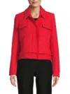 Saks Fifth Avenue Women's Textured Blazer In Fiery Red