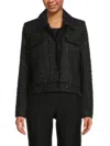 Saks Fifth Avenue Women's Textured Blazer In Very Black