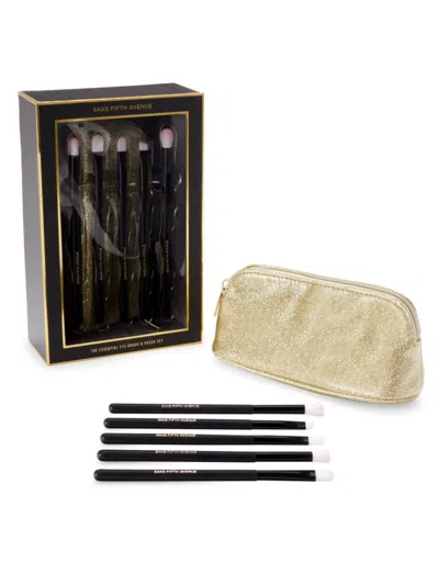 Saks Fifth Avenue Women's The Essential 5-piece Eye Brush Set In White