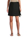 Saks Fifth Avenue Women's Tie-waist 100% Linen Miniskirt