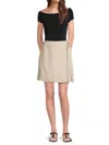 Saks Fifth Avenue Women's Tie-waist 100% Linen Miniskirt In Sand