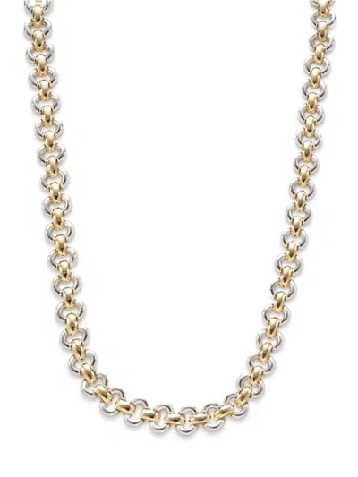 Saks Fifth Avenue Women's Two Tone 18k Goldplated & Sterling Silver Chain Link Necklace/18''