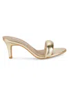 Saks Fifth Avenue Women's Venus Embellished Strap Sandals In Gold Metal