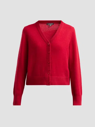 Saks Fifth Avenue Women's V-neck Cashmere Crop Cardigan In Red