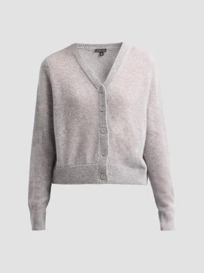 Saks Fifth Avenue Women's V-neck Cashmere Crop Cardigan In Gray