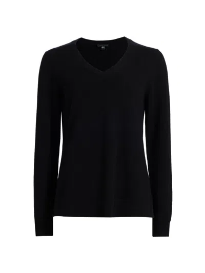 Saks Fifth Avenue Women's V-neck Cashmere Sweater In Black