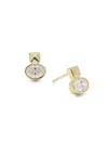 Saks Fifth Avenue Women's Yellow Goldplated Sterling Silver & 0.95-1.11 Tcw Lab-grown Diamond Stud Earrings In Gold
