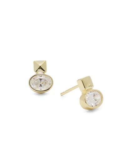 Saks Fifth Avenue Women's Yellow Goldplated Sterling Silver & 0.95-1.11 Tcw Lab-grown Diamond Stud Earrings