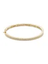 Saks Fifth Avenue Women's Yellow Goldplated Sterling Silver & 1.37-1.44 Tcw Lab-grown Diamond Bangle In Gold